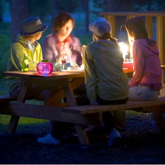 Solar Powered Color Changing Mosaic Lights - Picture 3 of 5